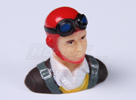 BUSTO DE PILOTO AVIÃO CIVIL PEQUENO 31X37X18mm 